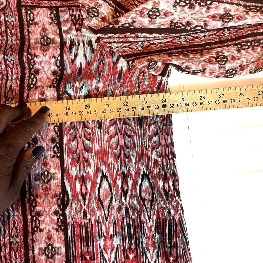 Belle by Kim Gravel Boho Moroccan Printed Blouse      Size XL - Picture 9 of 10